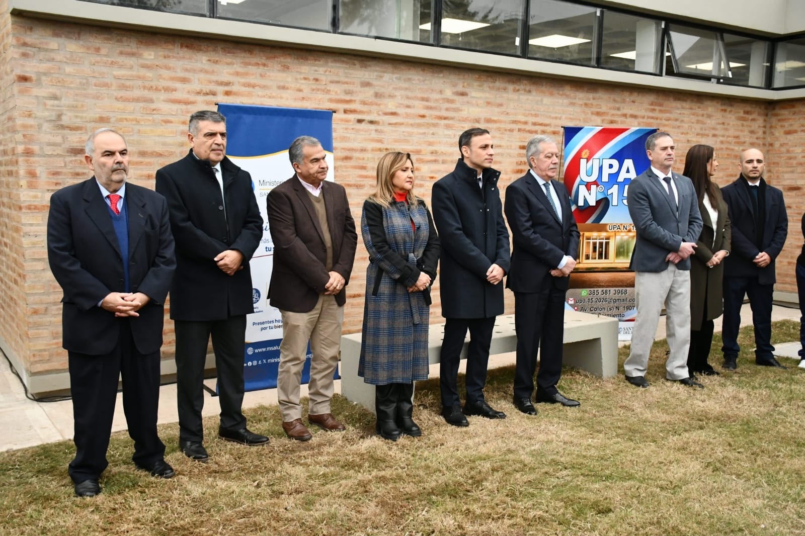 Fuentes y el secretario Benavente acompañaron al gobernador Suárez en la inauguración de la UPA N°15